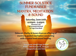 Read more about the article Summer Solstice Fundraiser Mantra, Meditation & Sound